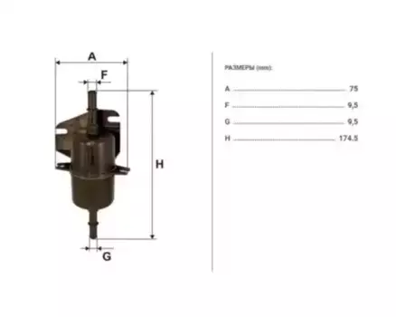 Топливный фильтр FILTRON PS 921 Fiat Palio 1.1-1.6 96>/ Siena 1.4S-1.6 97>