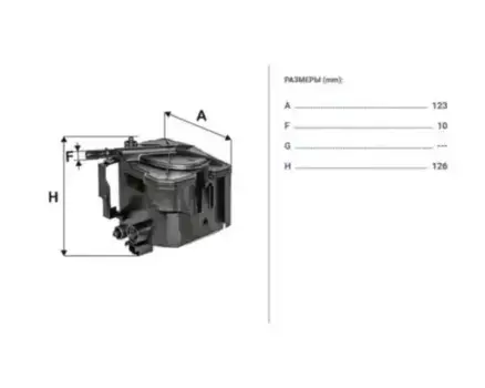 Топливный фильтр FILTRON PS 974/1 Ford Focus 1.6TDCi C-Max 03>, Peugeot 206/407 1.6HDi 04>