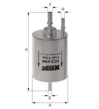 Топливный фильтр HENGST H224WK Audi A4/A6 2.0TFSI/2.6/3.2FSI/RS4 04>