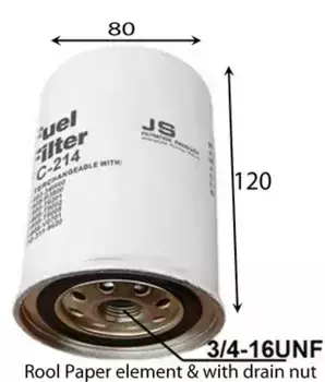 Топливный фильтр JS ASAKASHI FC214J Nissan Patrol/Urvan/Bluebird/Sunny/Pick Up 1.7-3.2D/TD 81>