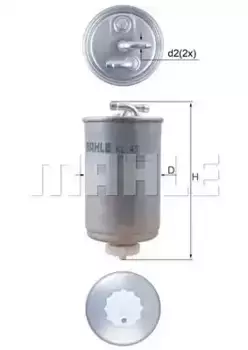 Топливный фильтр KNECHT KL43 Ford Escort/Fiesta 1.8D 90-93