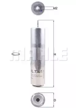 Топливный фильтр KNECHT KL736/1D BMW F20 1.6-2.0 10>