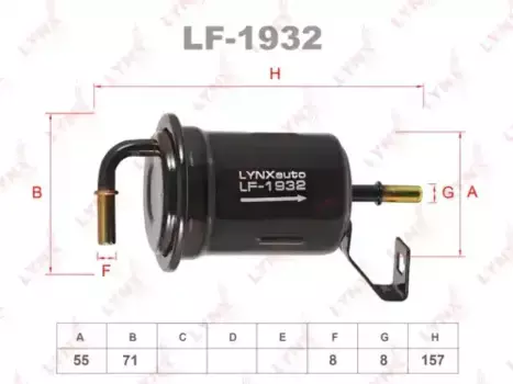 Топливный фильтр LYNXAUTO LF-1932 Toyota Land Cruiser 4.0i 03>