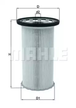 Топливный фильтр MAHLE KX 386 Audi A3/Q2/Q3 12>, VW Golf VI/VII/VIII 1.6/2.0TDI 12>