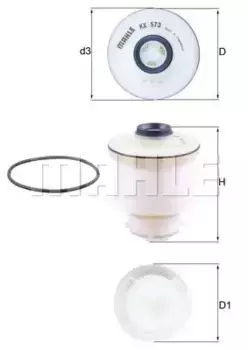 Топливный фильтр MAHLE KX 573D