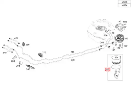 Топливный фильтр MB 654 092 01 00