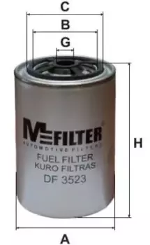 Топливный фильтр MFILTER DF 3523 RVI Premium/Midlum/Kerax