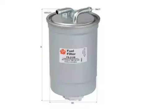 Топливный фильтр SAKURA FS3105 VW Golf 1.6D/TD 83-87, Honda Accord/Civic 2.0TD/TDi 97>