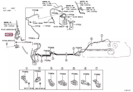 Топливный фильтр TOYOTA / LEXUS 2330031150