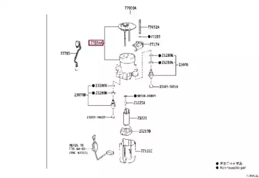 Топливный фильтр TOYOTA / LEXUS 7702448120