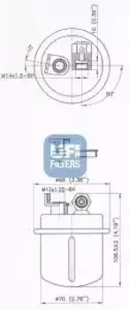 Топливный фильтр UFI 3161800