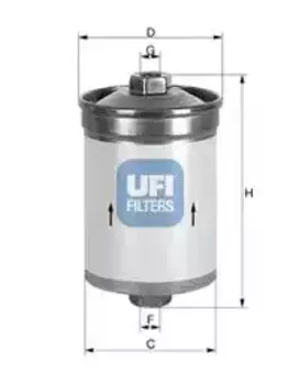 Топливный фильтр UFI 31.502.00 Audi 80/100/A6 1.6-4.2, VW Golf 1.882-96