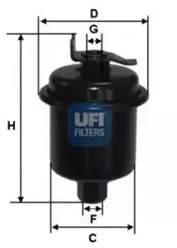 Топливный фильтр UFI 31.621.00 Honda Accord/Civic/CR-V/HR-V 1.4-2.2 &16V 94>