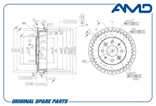 Тормозной барабан AMD AMD.BD226