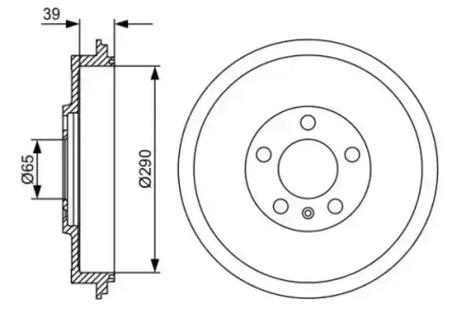 Тормозной барабан BOSCH 0 986 477 152