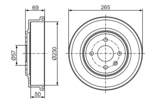 Тормозной барабан BOSCH 0 986 477 277