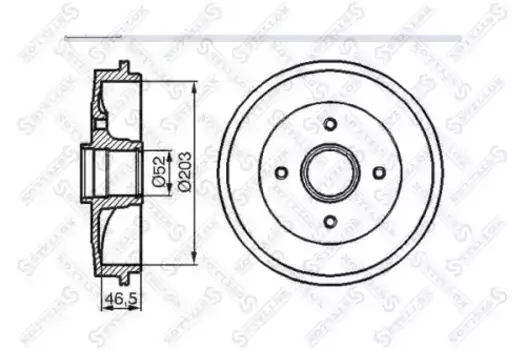 Тормозной барабан STELLOX 6025-1905-SX