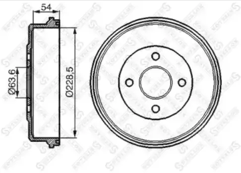 Тормозной барабан STELLOX 6025-2528-SX