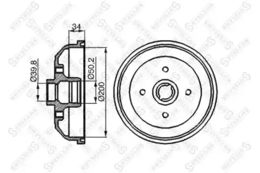 Тормозной барабан STELLOX 6025-3611-SX