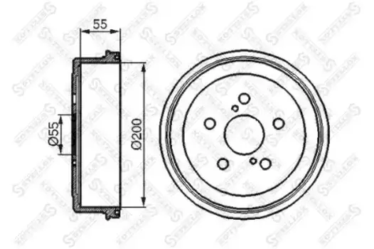 Тормозной барабан STELLOX 6025-4510-SX