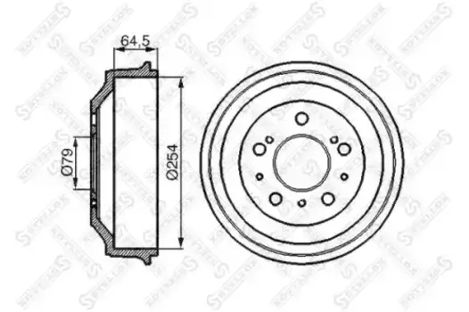 Тормозной барабан STELLOX 6026-1901-SX