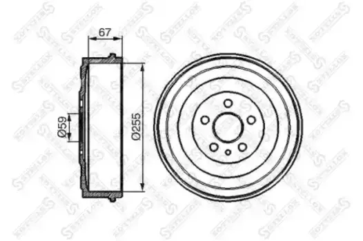 Тормозной барабан STELLOX 6026-1902-SX