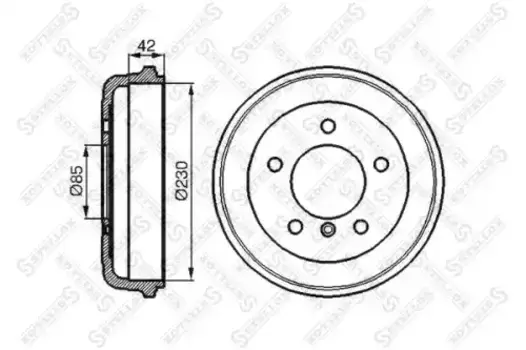 Тормозной барабан STELLOX 6026-3301-SX