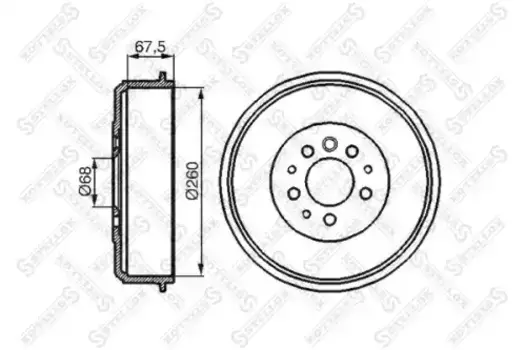 Тормозной барабан STELLOX 6026-4709-SX