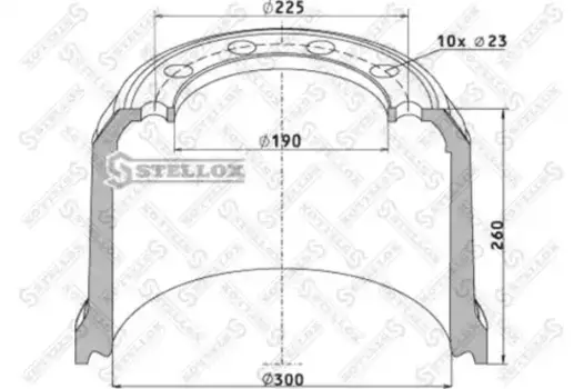 Тормозной барабан STELLOX 85-00002-SX