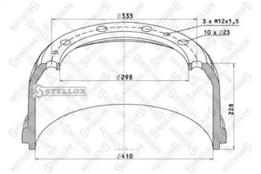 Тормозной барабан STELLOX 85-00015-SX