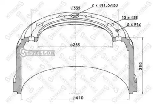 Тормозной барабан STELLOX 85-00023-SX