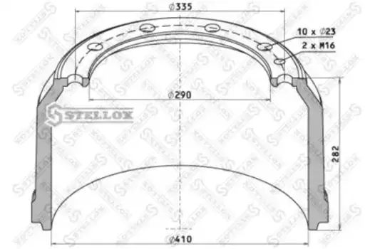 Тормозной барабан STELLOX 85-00034-SX