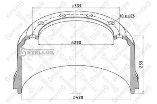 Тормозной барабан STELLOX 85-00051-SX
