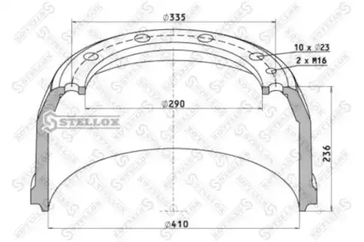 Тормозной барабан STELLOX 85-00057-SX