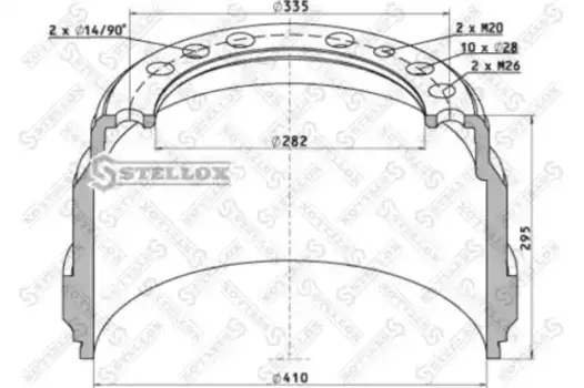 Тормозной барабан STELLOX 85-00079-SX