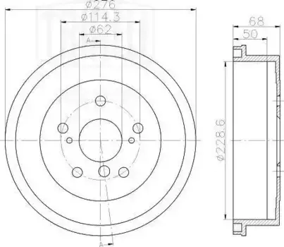 Тормозной барабан TRIALLI TF 539812