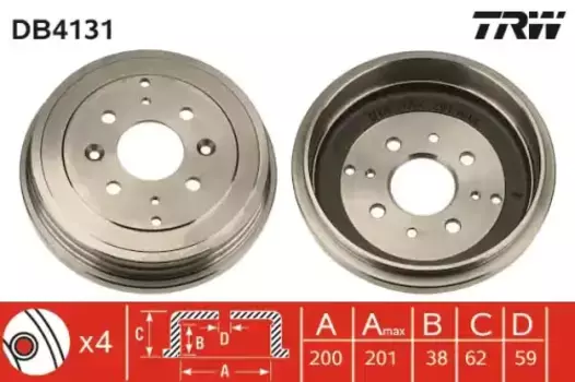 Тормозной барабан TRW DB4131