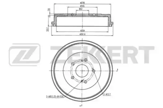 Тормозной барабан ZEKKERT BS-5188