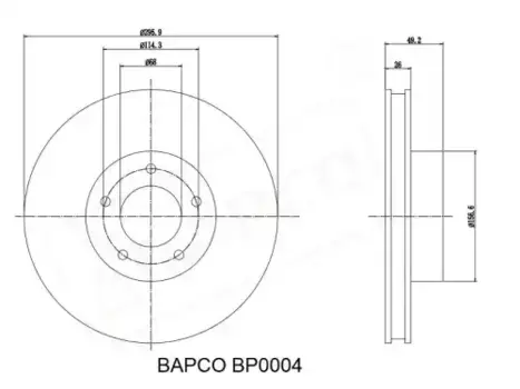 Тормозной диск BAPCO BD0004