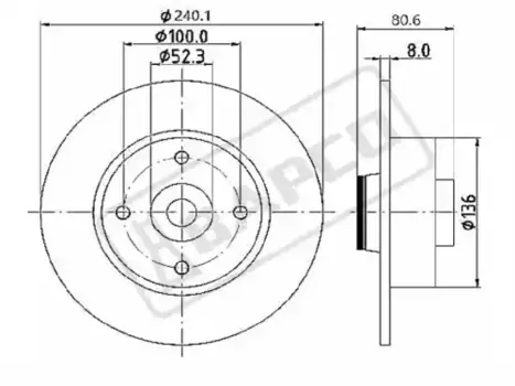 Тормозной диск BAPCO BD0149