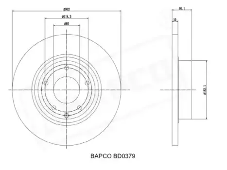 Тормозной диск BAPCO BD0379