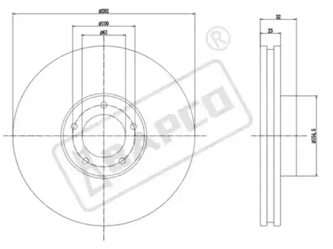 Тормозной диск BAPCO BD0385