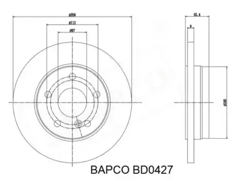 Тормозной диск BAPCO BD0427