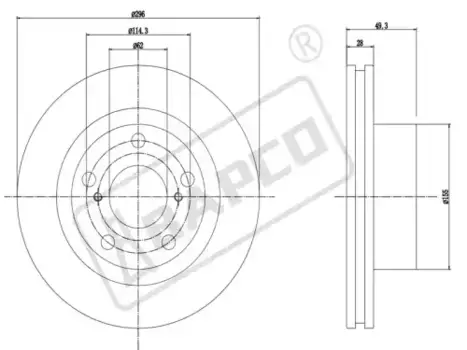 Тормозной диск BAPCO BD0534