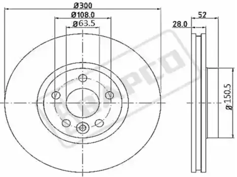 Тормозной диск BAPCO BD0554