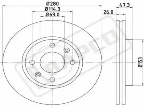 Тормозной диск BAPCO BD0592
