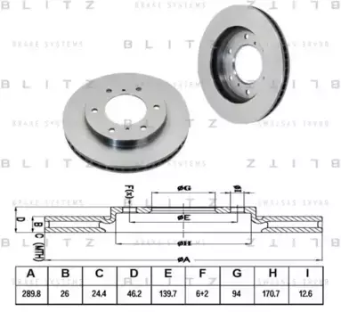 Тормозной диск BLITZ BS0169