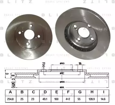 Тормозной диск BLITZ BS0180