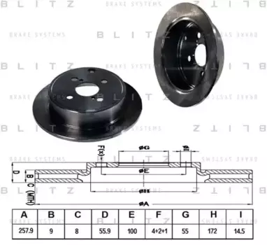 Тормозной диск BLITZ BS0181