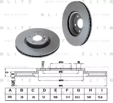 Тормозной диск BLITZ BS0226